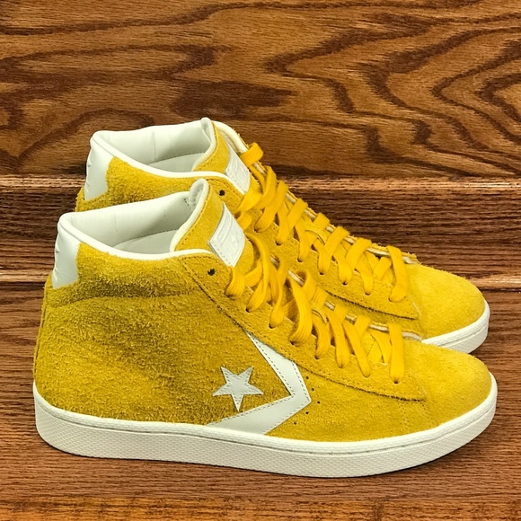 Converse PL 76 Mid Yellow Egret Shoes - Picture 2 of 7